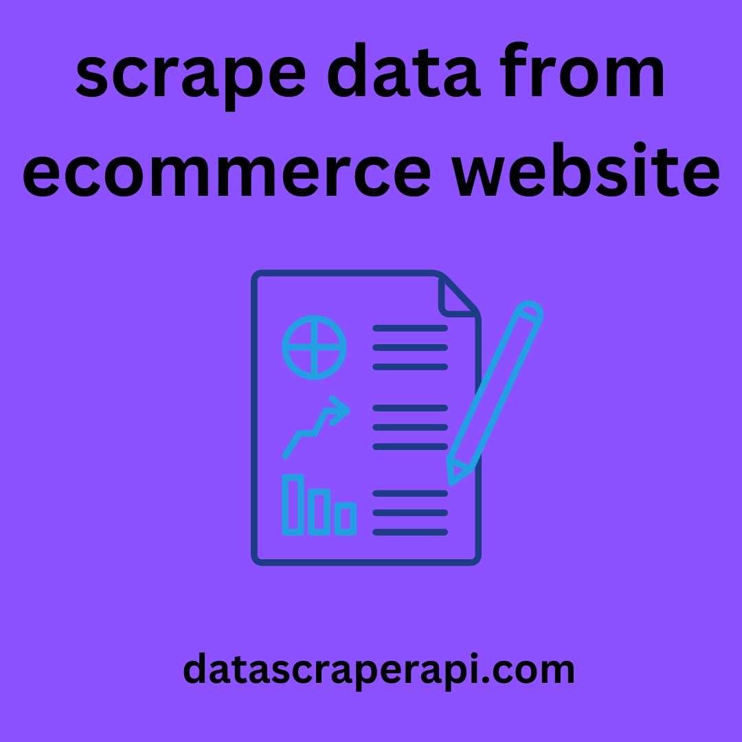 scrape data from ecommerce website